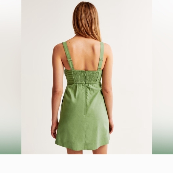 Abercrombie & Fitch Green Mini Pleated Tank Dress - Picture 2 of 2